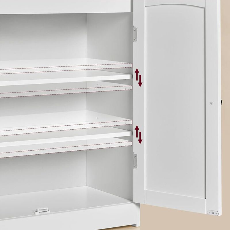 Kúpeľňová skrinka, 60cm, MDF biela, AUK-E1177 WT