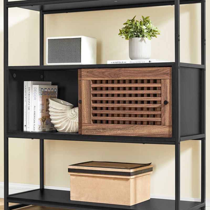 Regál, 100cm, čierny, AUR-E1121 BK