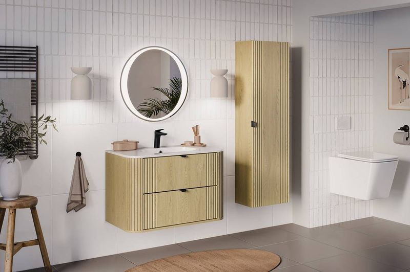 Skrinka pod umývadlo, 80cm, dub cremona, OVALIA CREMONA 82-80-46-2S