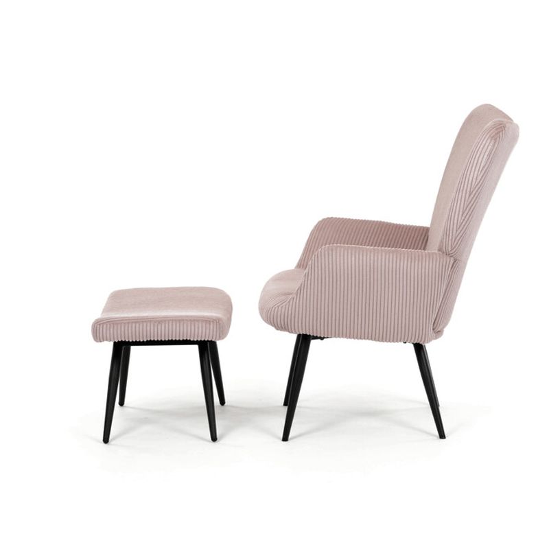 Relaxačné kreslo, ružová manšestrová látka, AK-L7285 PINK6