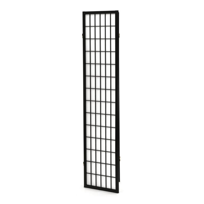 Paraván, 132cm, masív, čierny, EF-E803 BK