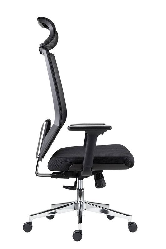 Kancelárske kreslo, čierna sieťovina a látka, EDGE NET