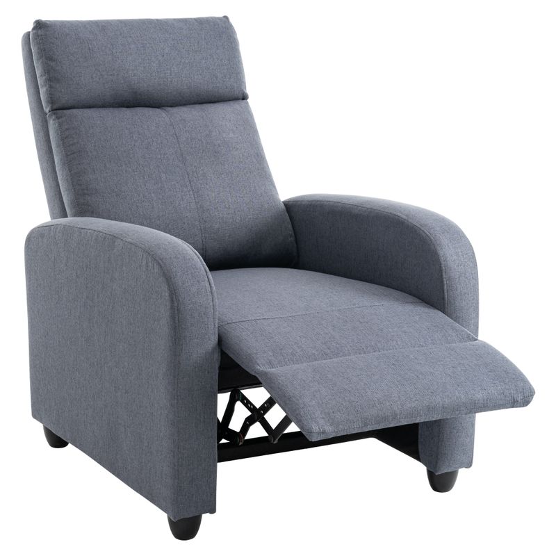 Relaxačné kreslo, sivá látka, KRESO NEW