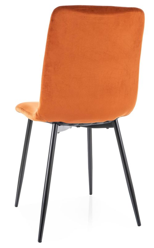 Jedálenská stolička, cynamon látka, nohy kov čierny, DAREN VELVET
