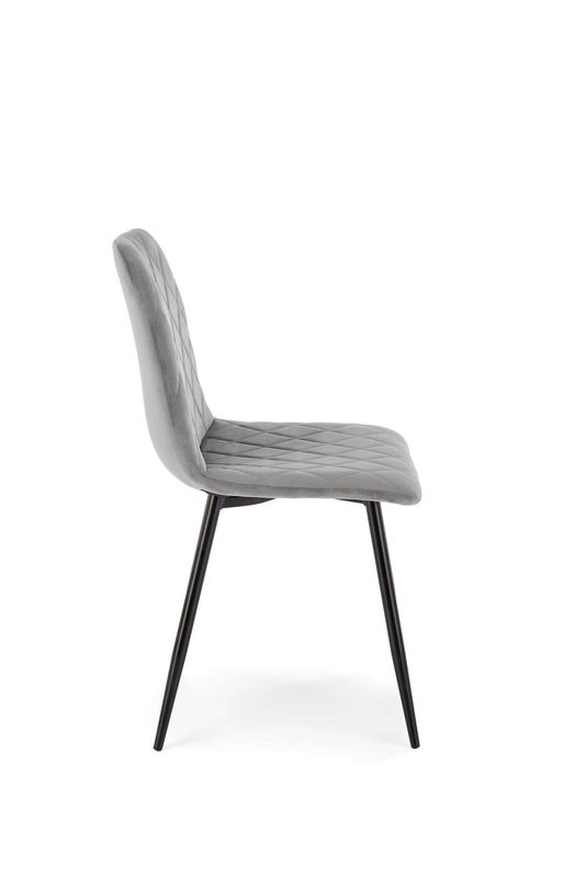 Jedálenská stolička, sivá látka, nohy kov čierny, K-525