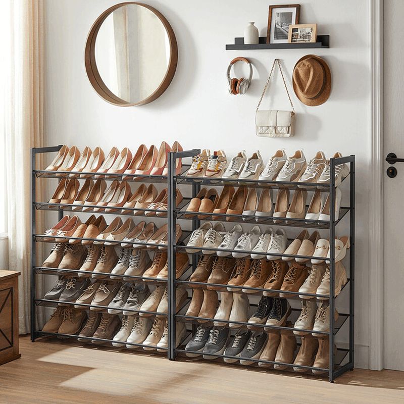 Botník, 93cm, kov, čierny, ABO-E1112 WT