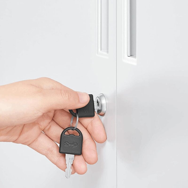 Komoda 80x40x90cm, kov, biela, AUS-E1113 WT