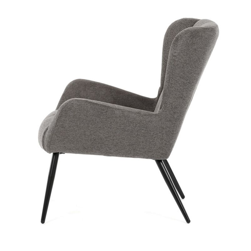 Kreslo ušiak, sivá látka, AK-H9206 GREY2