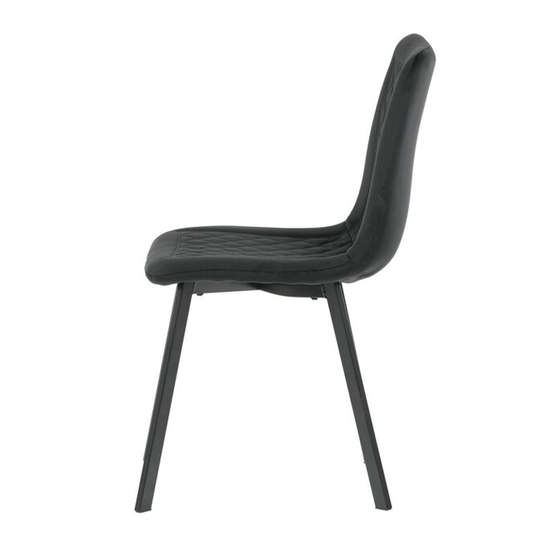 Jedálenská stolička, čierna, zamatová, látka, DCL-973 BK4