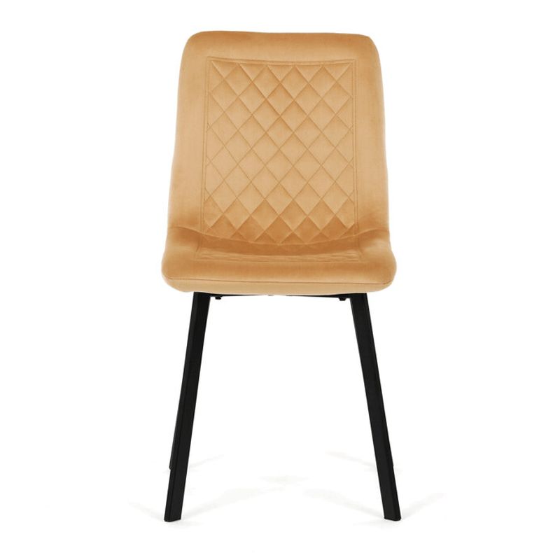 Jedálenská stolička, žltá, zamatová látka, DCL-973 YEL4