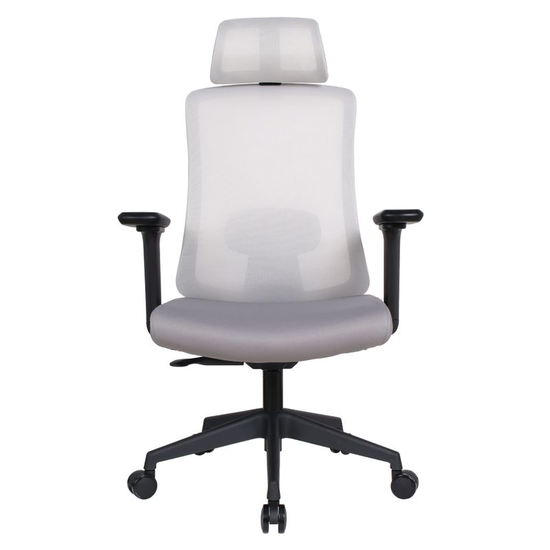 Kancelárske kreslo, sivá sieťovina, ROSANO