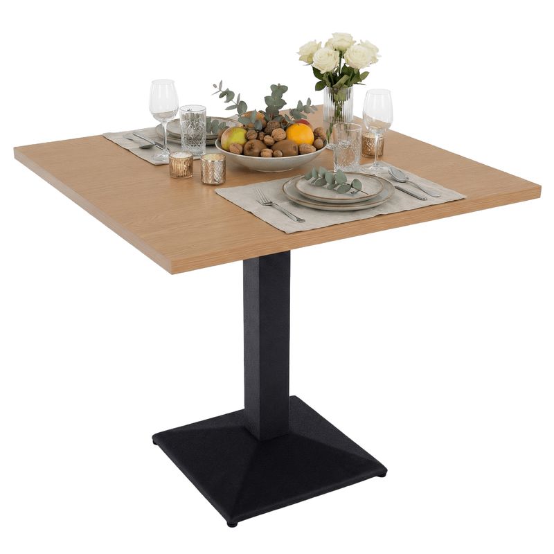 Jedálenský bistro stôl, 70x70cm, DTD, dub sonoma, čierny, RINALDO TYP 1