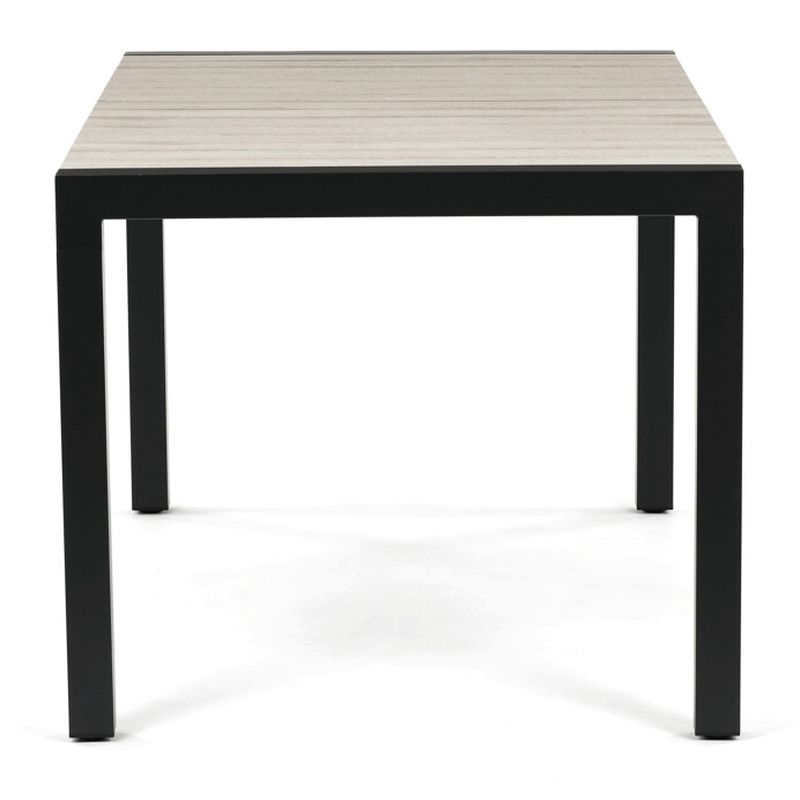 Záhradný stôl 160x90cm, hliník, polywood, čierna, AZT-S1514 BK