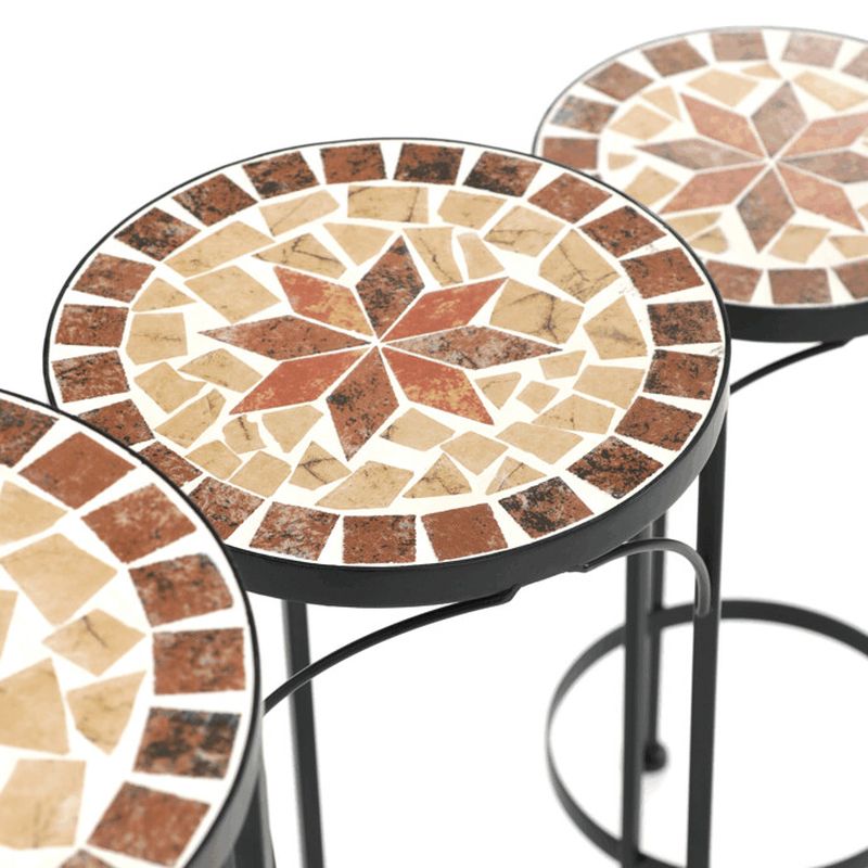 Stojan na kvety, sada, kov čierny, keramika, béžová, US1601