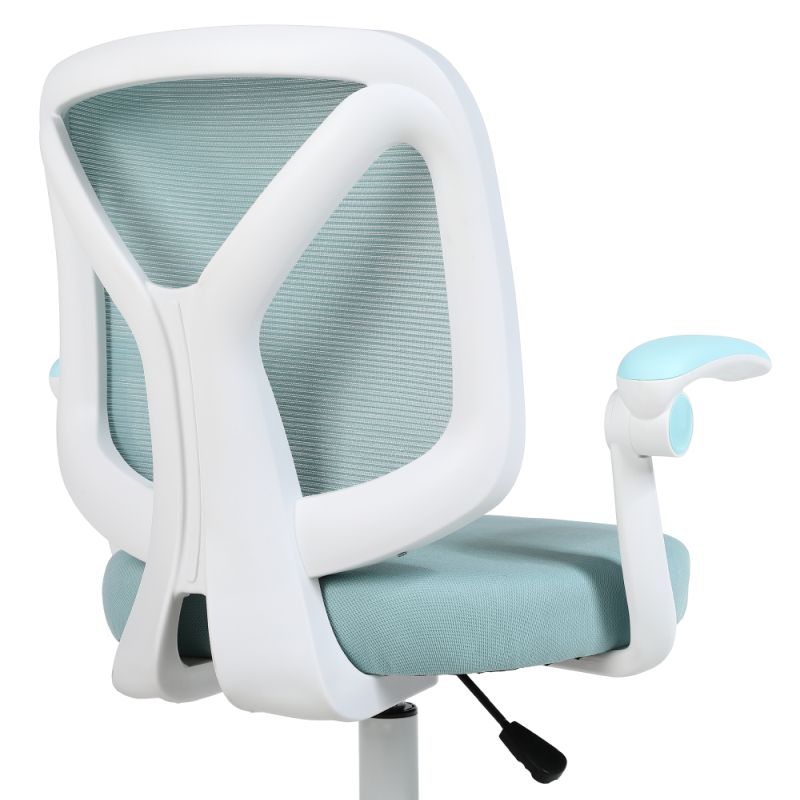 Kancelárske kreslo, modrá látka, biela, SOLARI