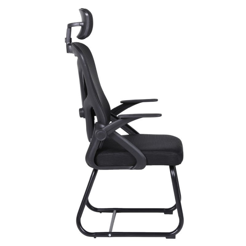 Kancelárska, zasadacia stolička, čierna sieťovina, SITAO