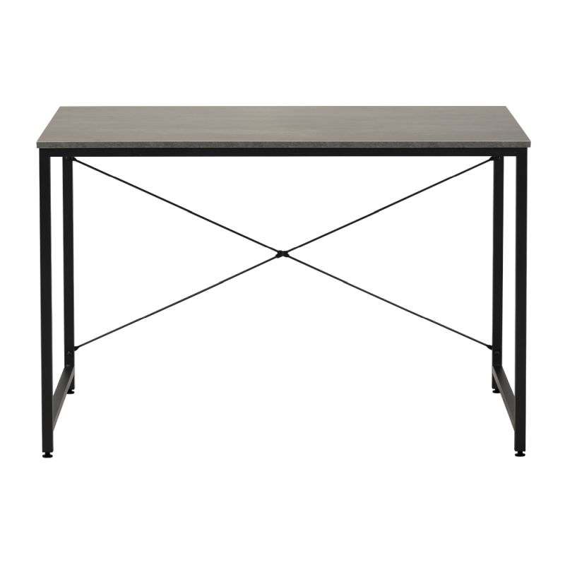 Písací stôl, 120x60cm, betón, čierny, MELLORA