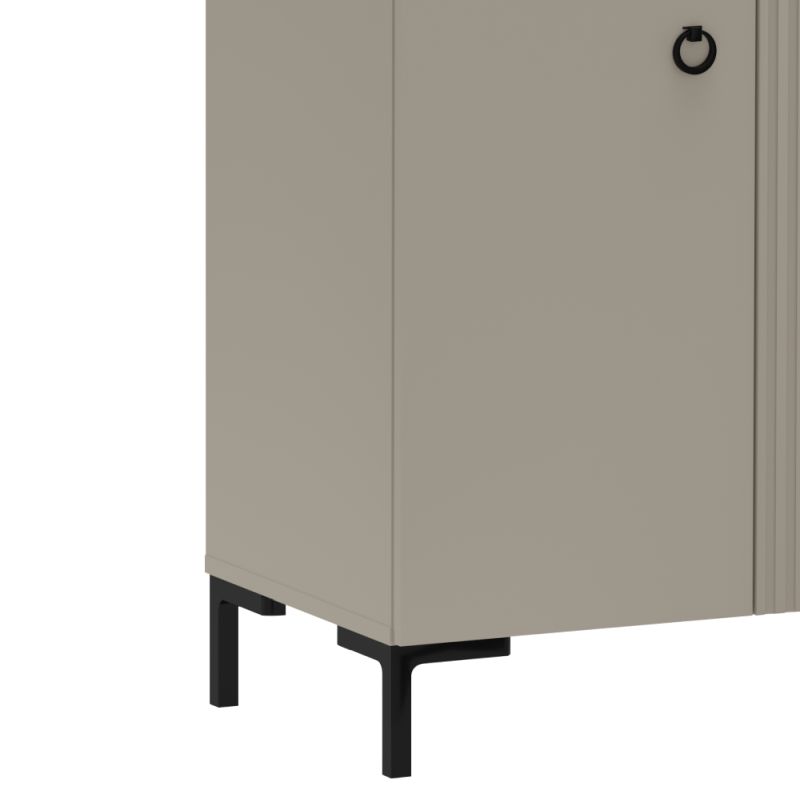 Komoda, 70cm, sivohnedá Taupe, dub silverjack, kombinovaná, DOMCA 2D1S