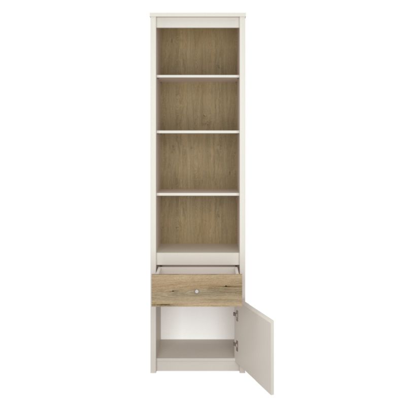 Otvorený regál, 56cm, kašmír, dub evoke, KAROS 1D1S