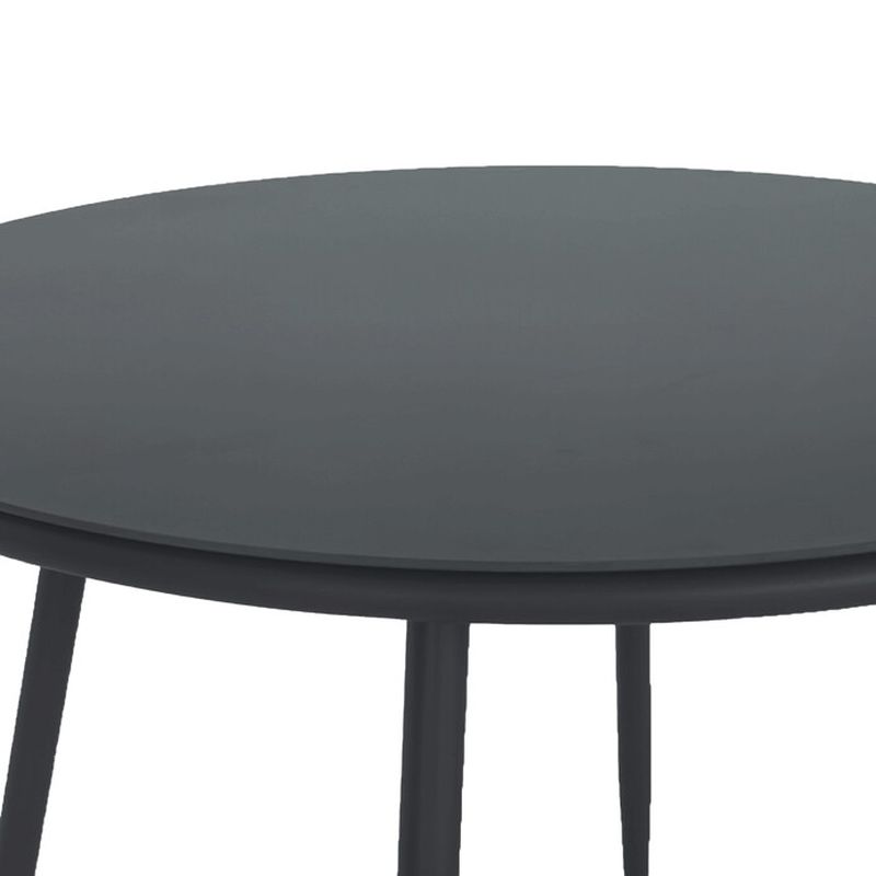 Záhradný stôl 90x90cm, sklo, kov, sivý, AZT-L1352 GREY