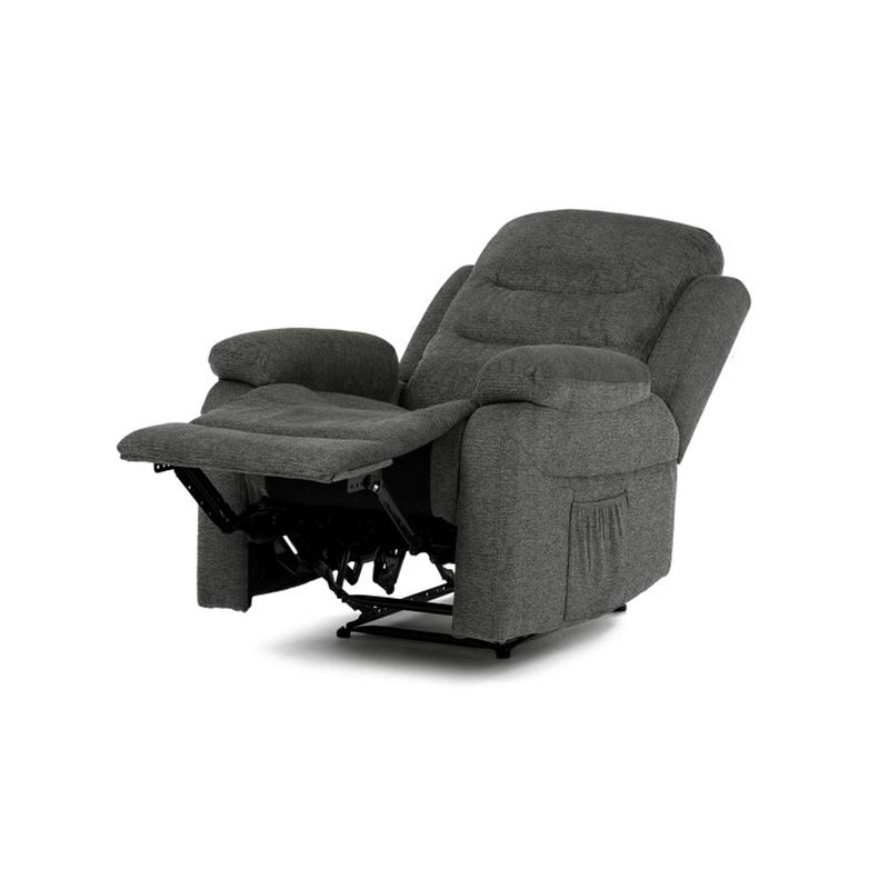Polohovacie kreslo, manuálne, sivé, látka, TV-4086 GREY2