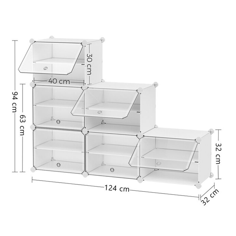 Botník, 83cm, plast, biely, ABO-E1033 WT