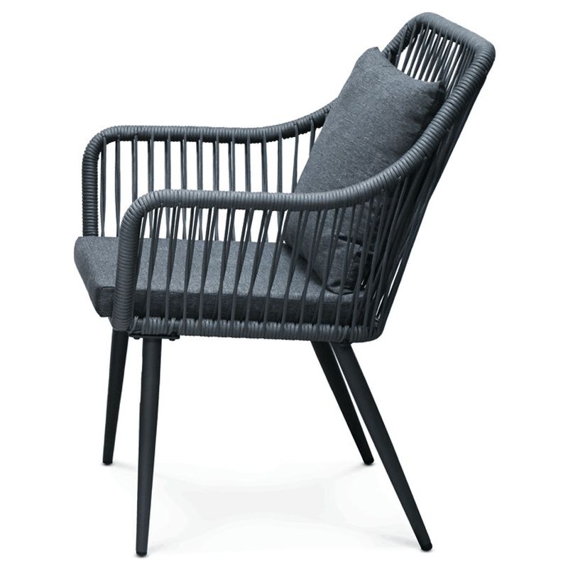 Záhradný set 1+2, solárne podsvietenie, kov, sivý, AZS-L1314 GREY