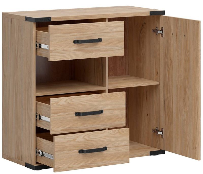 Komoda, 90cm, jaseň belorus, LARA KOM1D3S