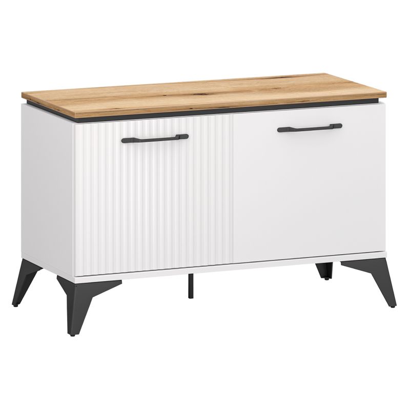 Botník, 91cm, biely, dub evoke, VELIS 2D