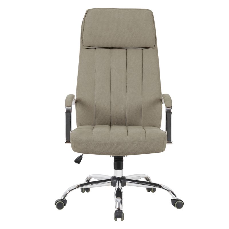 Kancelárske kreslo, béžová látka, chróm, JODY