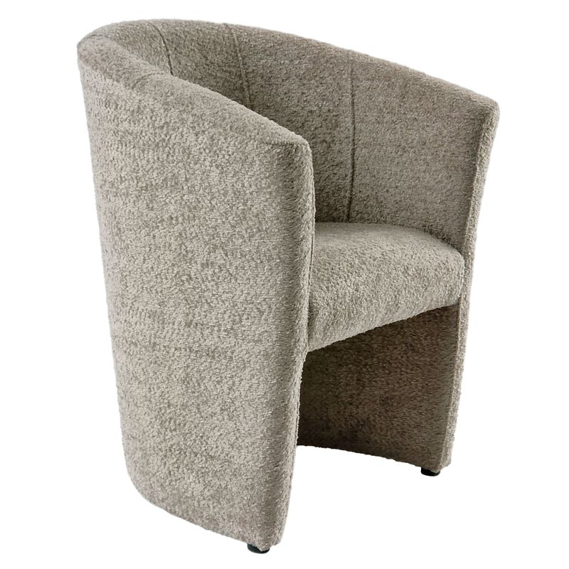 Kreslo klubové, sivobéžová Taupe látka Coral, CUBA