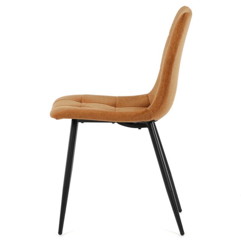 Jedálenská stolička, žltá, zamatová látka, DCL-X7015 YEL2