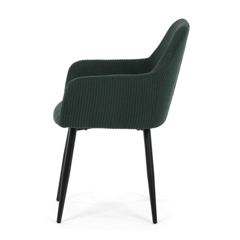 Jedálenská stolička, zelená, menčestrová látka, DCH-V4009 GRN6