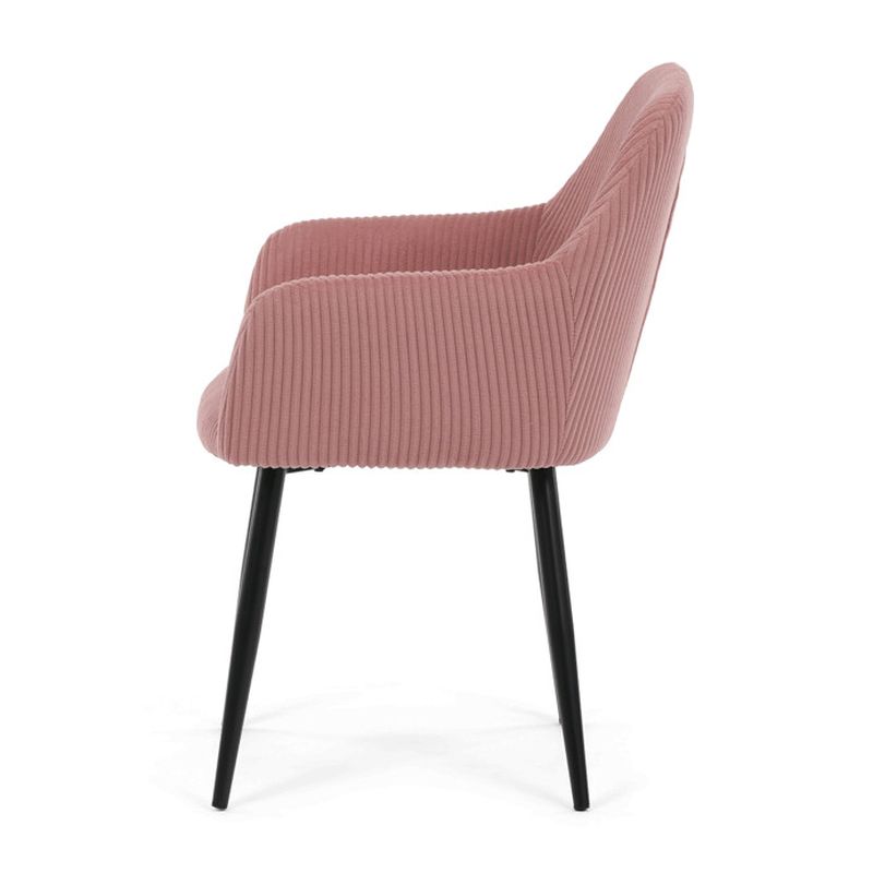 Jedálenská stolička, ružová, menčestrová látka, DCH-V4009 PINK6