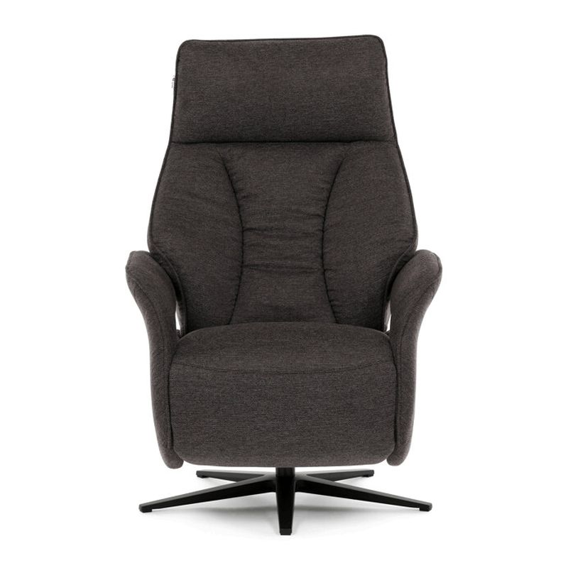 Relaxačné kreslo, elektrické, zabudované ovládanie, hnedá látka, TV-B3973 BR2