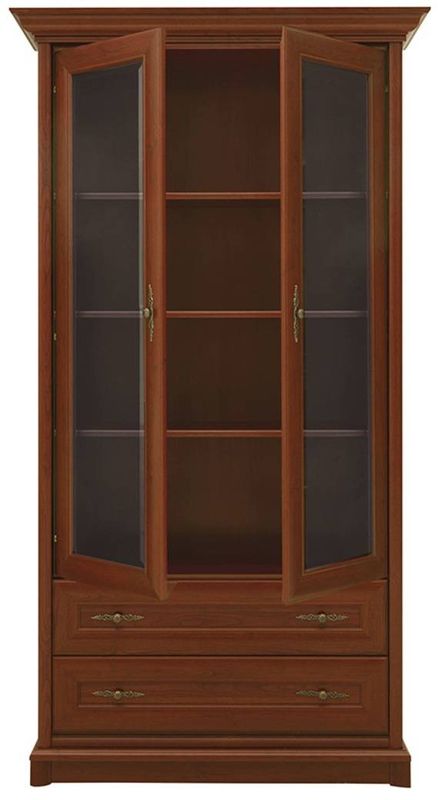 Vitrína, 110cm, gaštan, KENT EWIT 2D2S