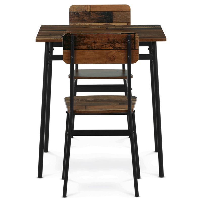 Jedálenský set, 70x70cm, MDF old wood, AUT-O2121 OLW2