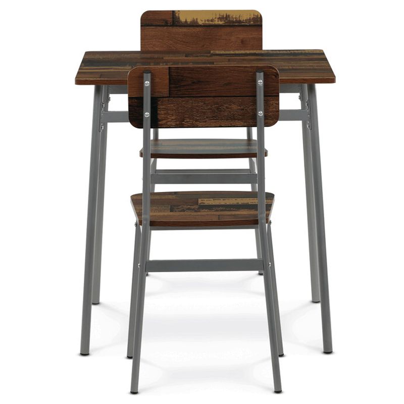 Jedálenský set s 2 stoličkami, 70x70cm, MDF old wood, AUT-O2122 OLW2
