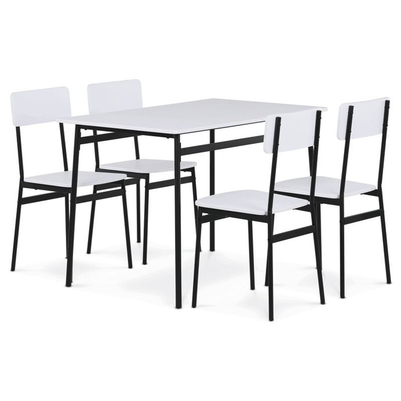 Jedálenský set, 110x70cm, MDF biela, AUT-O2155 WT