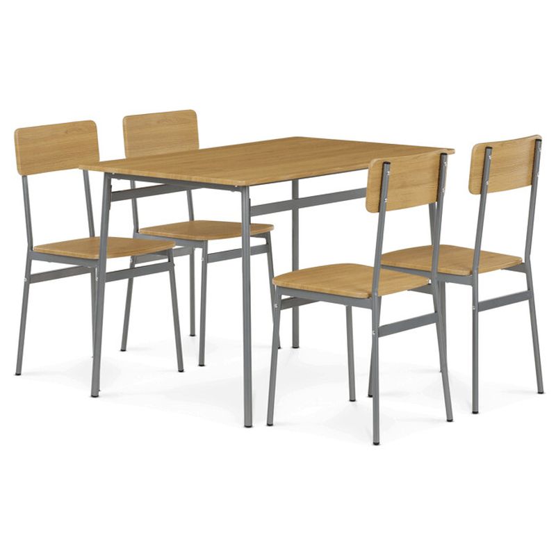 Jedálenský set, 4 stoličky, 110x70cm, MDF divoký dub, AUT-O2156 OAK