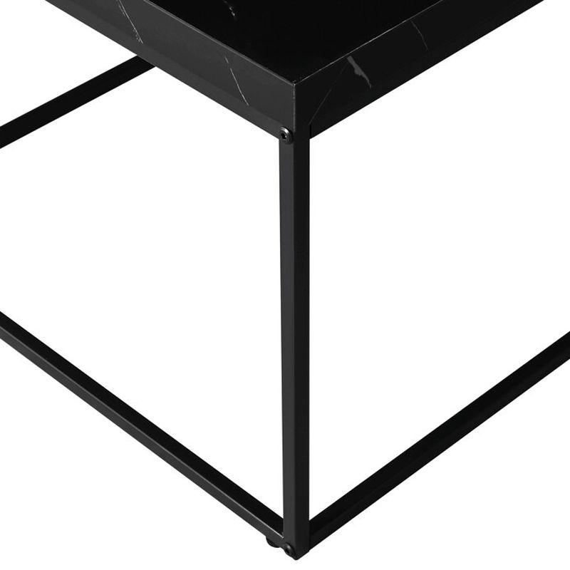Konferenčný stolík 110x60cm, MDF, čierny mramor, CT-V2011 BK