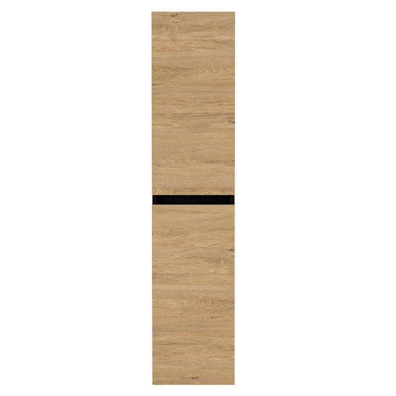 Vysoká skrinka do kúpelne, 30cm, dub zlatý, čierna, MOURO