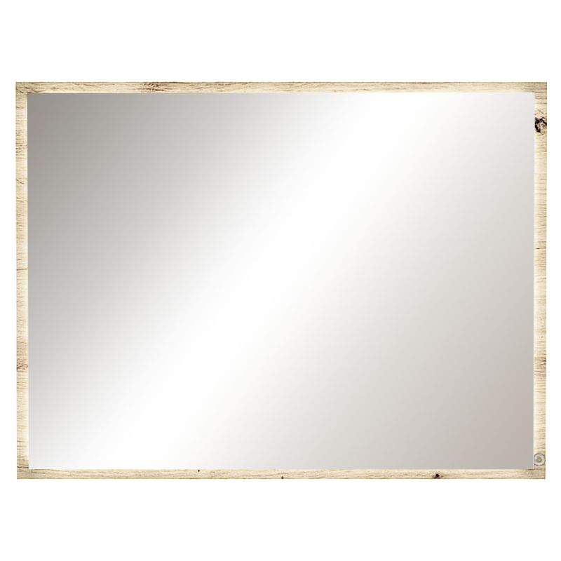 Zrkadlo s LED osvetlením, 80cm, dub artisan, COLOS 80