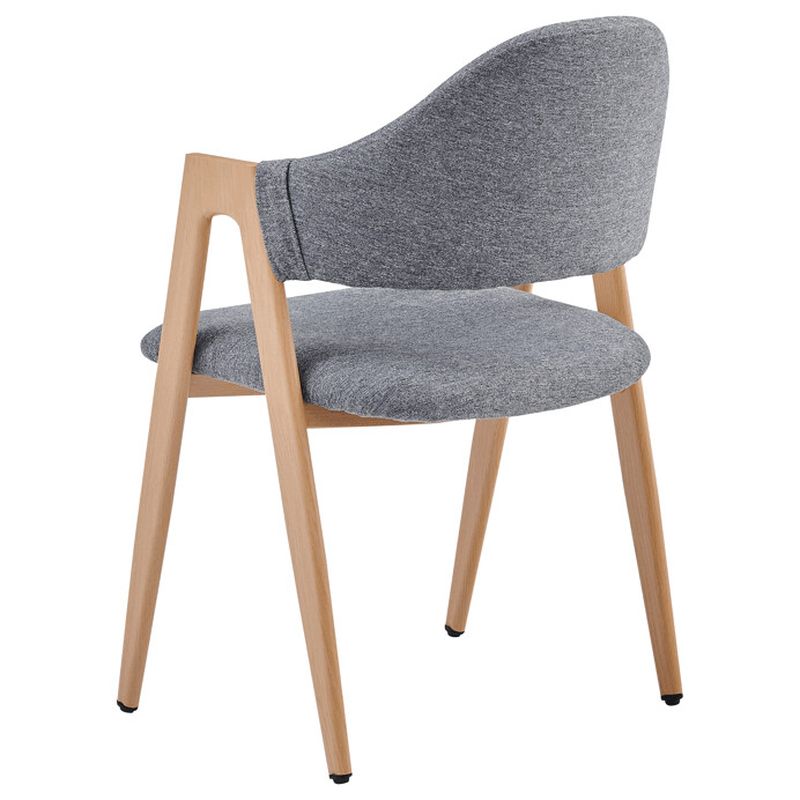 Jedálenská stolička, sivá látka, kov, DCL-F4062 GREY2