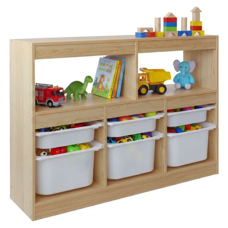 Organizér s úložnými boxami, 120cm, dub, biely, TRIVIX