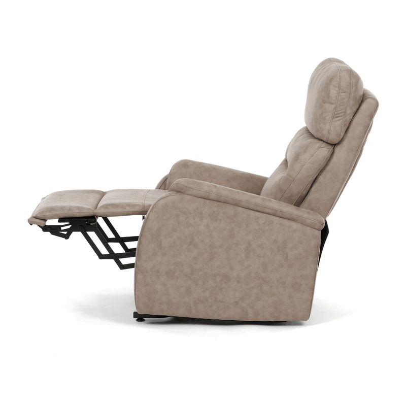 Polohovacie kreslo, elektrické, béžová látka vintage, 150kg, TV-L8904 BK3