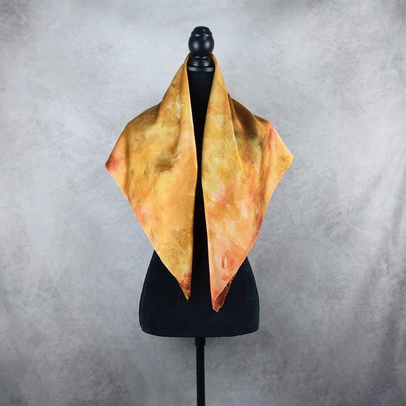 Luxusná farebná hodvábna šatka LIMITED_315, Vyrobená na Slovensku, 90x90cm