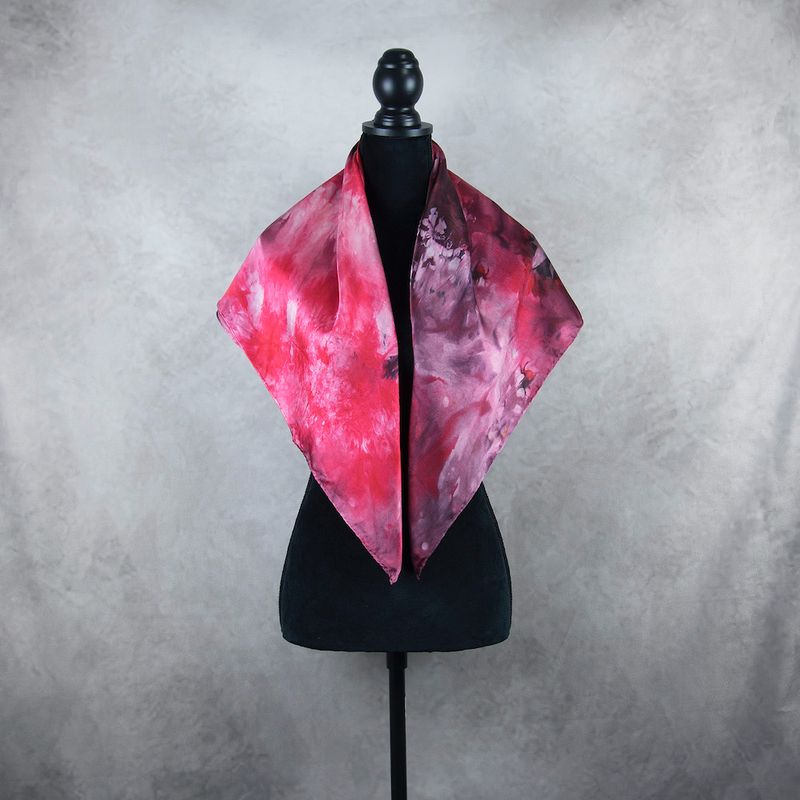 Luxusná farebná hodvábna šatka LIMITED_316, Vyrobená na Slovensku, 90x90cm