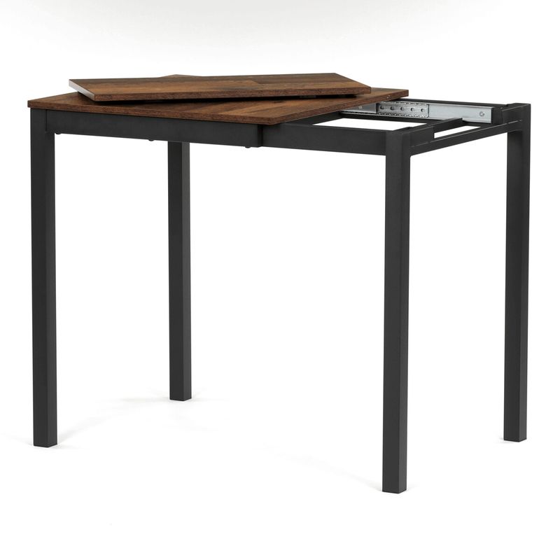 Jedálenský stôl rozkladací, 60-90x60cm, melamín, old wood, GDT-206 OLW2