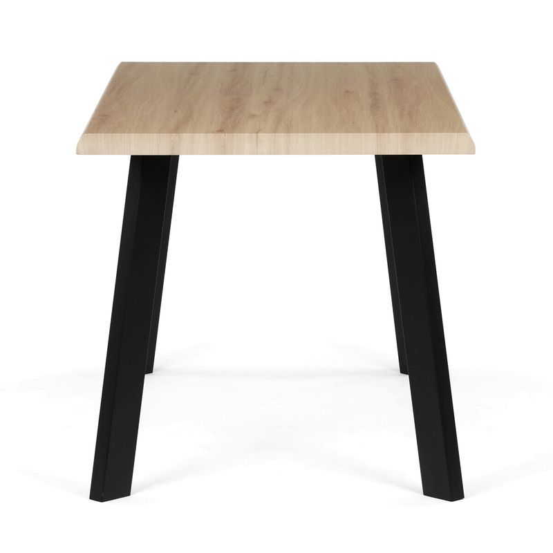 Jedálenský stôl 140x80cm, MDF, kov, divoký dub, HT-F4514 OAK